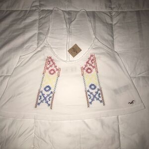 Hollister Embroidered Crop Top NWT